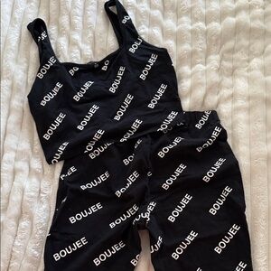 Fashion Nova Black Boujee Print Top